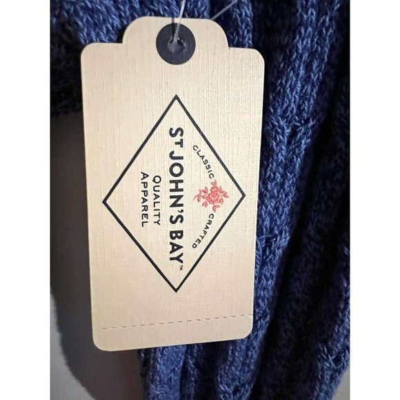 ST JOHNS BAY‎ WOMENS Denim Blue XLARGE Long Sleeve Sweater New With Tags - Picture 4 of 4